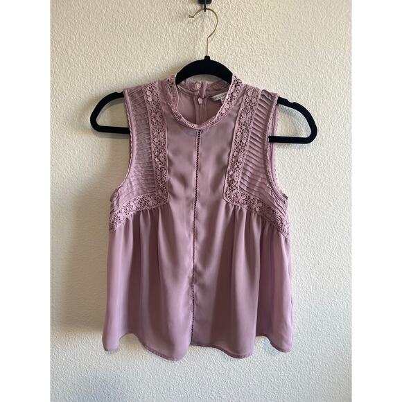 REBECCA MINKOFF Mock Neck Sleeveless Blouse Size: XS - Picture 1 of 9